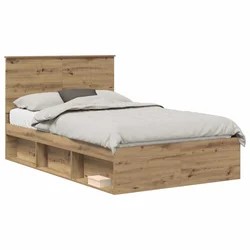 Vidaxl Konstrukcija postelje Oreh 120 x 190 cm Masivno borovo les