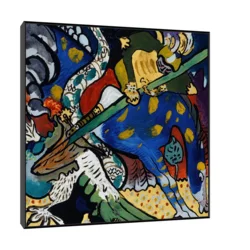 Canvas Slika na platnu Saint George I, Wassily Kandinsky, Sa ramom, 140 x 140 cm, Crni