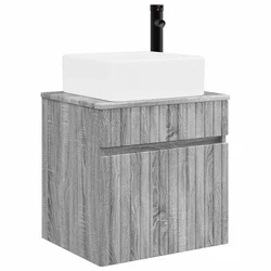 Umivaonik s policom za zid Siva Sonoma 49 x 41 x 63 cm