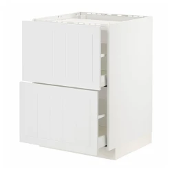 METOD / MAXIMERA Pod.elem.grej.ploča/2front/2fiok, bela/Stensund bela, 60x60 cm