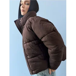 Sinsay - Poplavljena jakna puffer sa stanjivačkom kapi - mahagoni