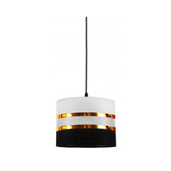 Luster na sajli CORAL 1xE27/60W/230V crno-beli