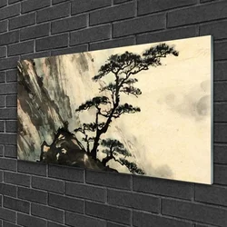 tulup.si Slika na steklu Painted tree art 120x60 cm 4 obešalnika