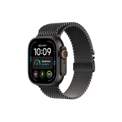 APPLE Watch Ultra 4 GPS + Cellular 49mm Black Titanium Case with Black Titanium Milanese Loop - L (MJAX4SE/A)