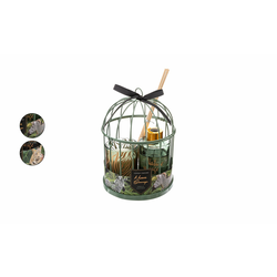 ATMOSPHERA 13.5x19cm Poklon set Jungle kavez Mirisna sveća i difuzor