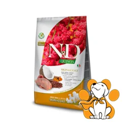 N&D Quinoa All Breed Skin&Coat Quail&Coconut 7kg, Granule od Mesa Prepelice