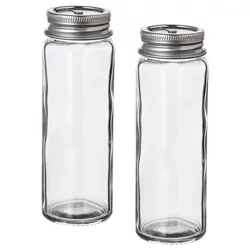 CITRONHAJ Dozator za so/biber, bistro staklo/nerđajući čelik, 12 cm