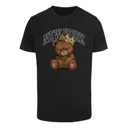 Mister Tee Majica NY Crowned Bear rjava/črna/bela