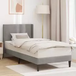 Krevetna konstrukcija Svjetlosiva 90 x 200 cm Baršun