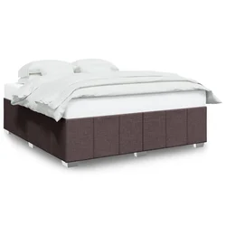 Vidaxl Posteljni okvir brez vzmetnice temno rjav 180x200 cm blago