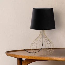 Opviq Stona lampa Telis-5401, 28x28x51 cm, IP20, Crno-zlatne boje