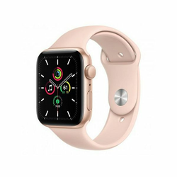 Apple Watch SE 44mm Gold Aluminium Case with Pink Sand Sport Band - Regular, mydr2vr/a mydr2vr/a