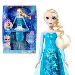 Mattel Frozen angleško pojoča punčka Elsa z lučkami JLJ07