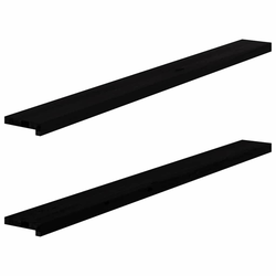Prozorske klupice 2 kom tamnosmeđe 160x15x2 cm masivne hrast