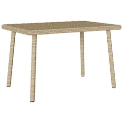 Vrtni stolić za kavu pravokutni bež 60x40x37 cm poliratan