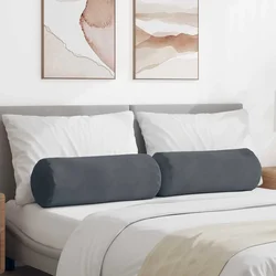 Valjkasti jastučići 2 pcs Tamno siva O 25 x 70 cm