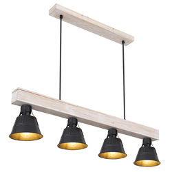 Viseća lampa od drveta, 4x E27