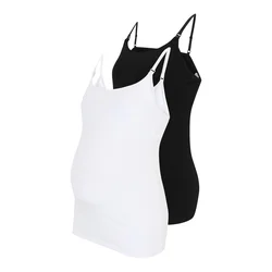 Lindex Maternity Top črna/bela