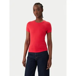 Tommy Jeans Majica DW0DW20459 Rdeča Slim Fit