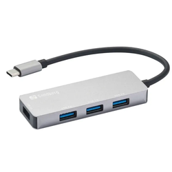 Sandberg USB-C hub, 1x USB 3.0 + 3x USB 2.0 (SNDTI-336-32)