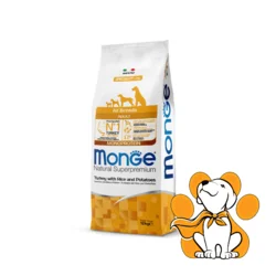Monge Monoprotein All Breeds Adult Turkey and Rice&Potatoes 12kg, Granule Za Pse
