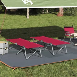 Sklopivi kamperski krevet 2 pcs Crvena 194 x 62,5 x 42,5 cm