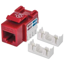Intellinet 210614 Keystone modul C6 UTP rdeč