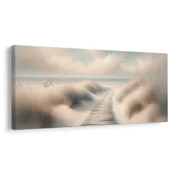 Slika lesena pot do oceana - 120x60