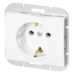Vgradna enojna vtičnica 2P+E Schuko Onyx, 16A, 250V, PT-17O, bela