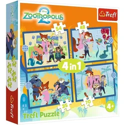 Trefl slagalica 4 u 1 Avanturistička Zootopi?a Dizni?eva Zootopi?a 2