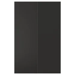 NICKEBO Dvodelna vrata,pod.ugao.ormarić, matirano boja antracita, 25x80 cm