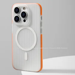 Xingqiuweishi Maska za mobilni telefon iPhone 16 Pro Max, Belo-narandžasta