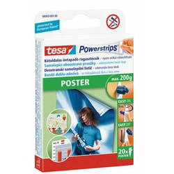 TESA obojestranski lepilni lističi Powerstrips Poster