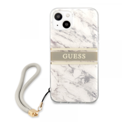 Maska Guess Marble Strap za iPhone 13 (6.1) siva.