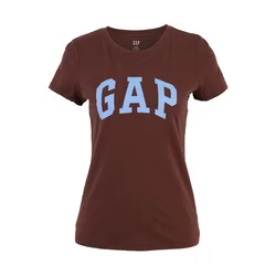 Gap Petite Majica svetlo modra/rjava