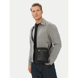 Torbica za okrog pasu Calvin Klein Ssnl Raised Logo Reporter LV04D3500G Črna