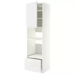 METOD / MAXIMERA Visoki element za ugradne uređaje, bela/Voxtorp matirano bela, 60x60x220 cm