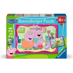 Ravensburger Pujsa Pepa sestavljanka, 2x24 delov
