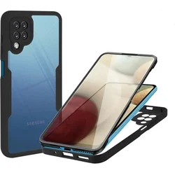 Techsuit – ColorVerse 360 Series obostrana zaštitna maska za Samsung Galaxy A12 – crna