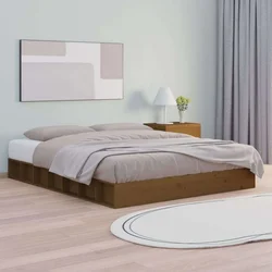 Okvir za krevet od masivnog drva boja meda 150x200 cm veliki