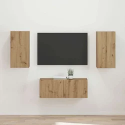 Set TV komoda 2 pcs Umjetnički hrast Konstruirano drvo
