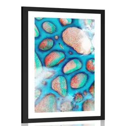 Plakat s paspartujem preplet kamnov - 30x45 black
