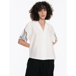 4TAILORS Bluza Sundae črna/bela