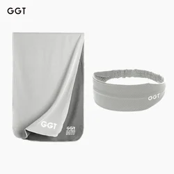 GGT Set Peškir i traka za kosu, 30x100cm, Sivi