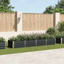 Povišena vrtna gredica antracit 320x80x45 cm pocinčani čelik