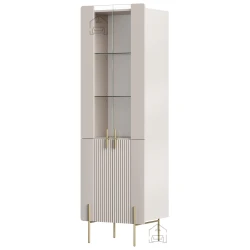 Vitrina Malmi 60 4D - kašmir, zlate nogi