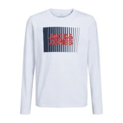 Jack & Jones Junior Majica dug rukav za dečake JJECORP, bela