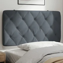 Jastuk za uzglavlje kreveta tamno sivi 100 cm baršun