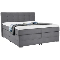 Moderano BOXSPRING POSTELJA 180 cm x 200 cm , tekstil svetlo siva