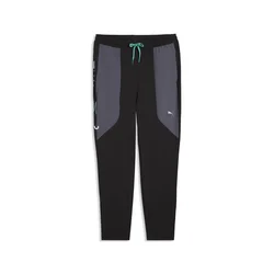 PUMA FLEX STRETCH Woven Training Pants Men, Sport, Black/Vibrant Green, S